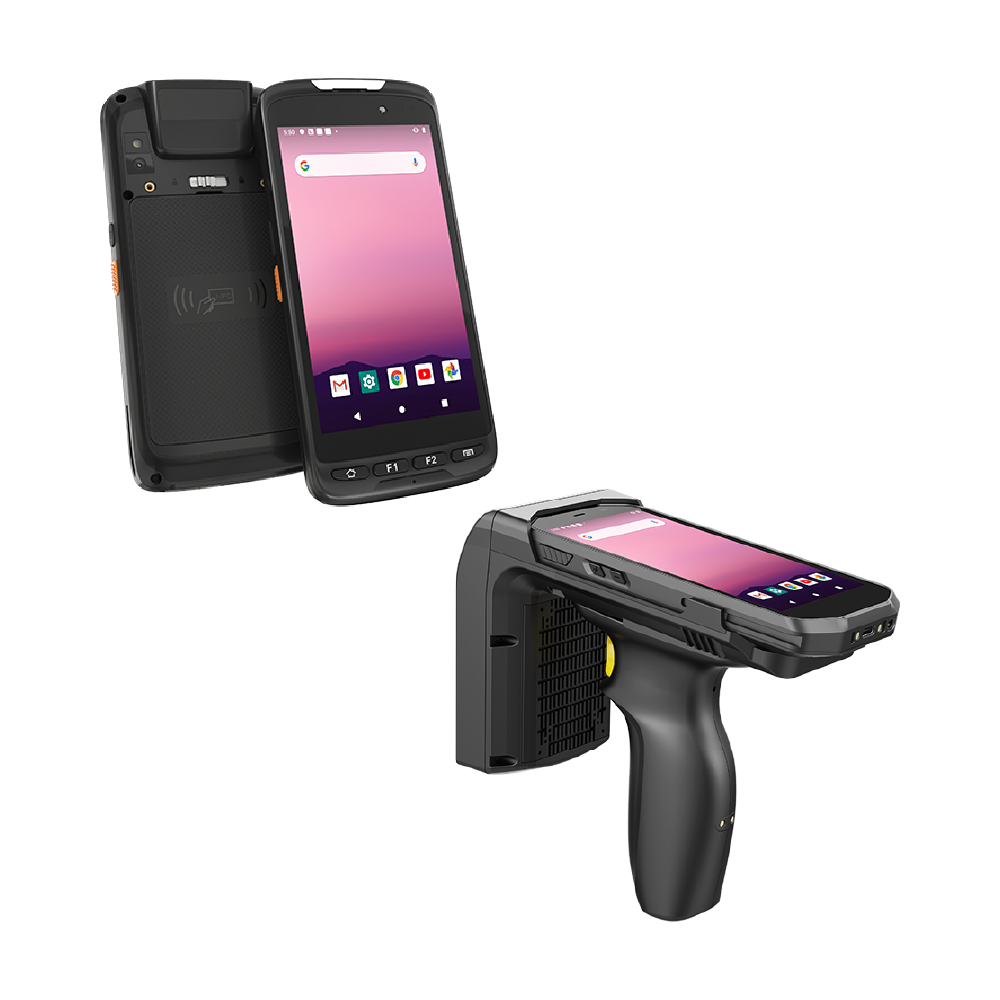 palmare rugged con pistola scancode 